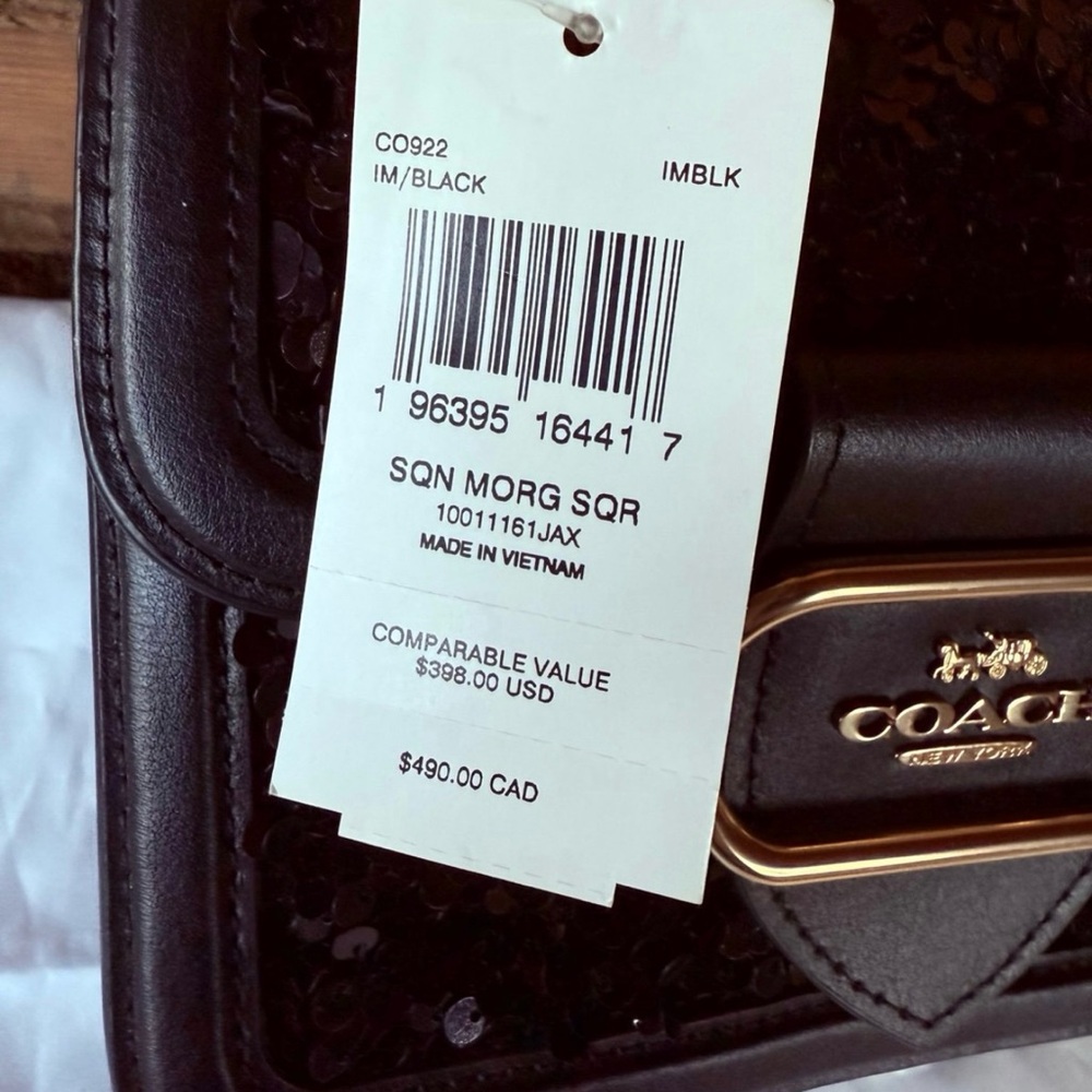 Coach Sequin Morgan Square Bag NWT - Picture 13 of 13